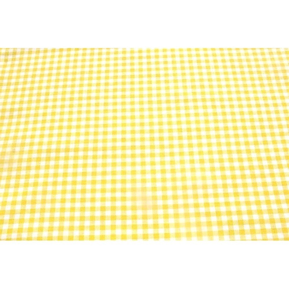 Vintage Yellow Gingham Fabric 4Yards Craft Sewing Quilting Home‎ Decor - Picture 6 of 6